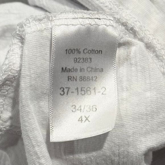 Woman Within Top Minimalist Casual Effortless Comfy Basic Neutral White 4X 34/36 - Picture 4 of 5